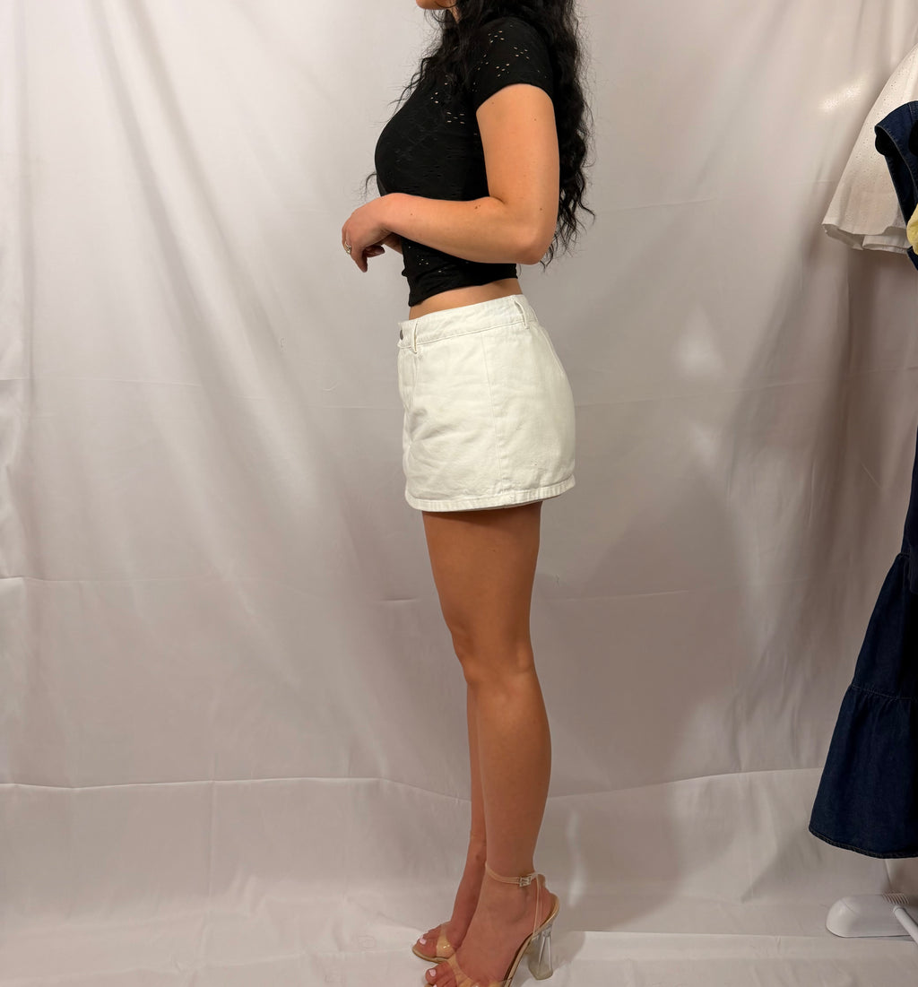 The Easy Days Denim Mini Skort