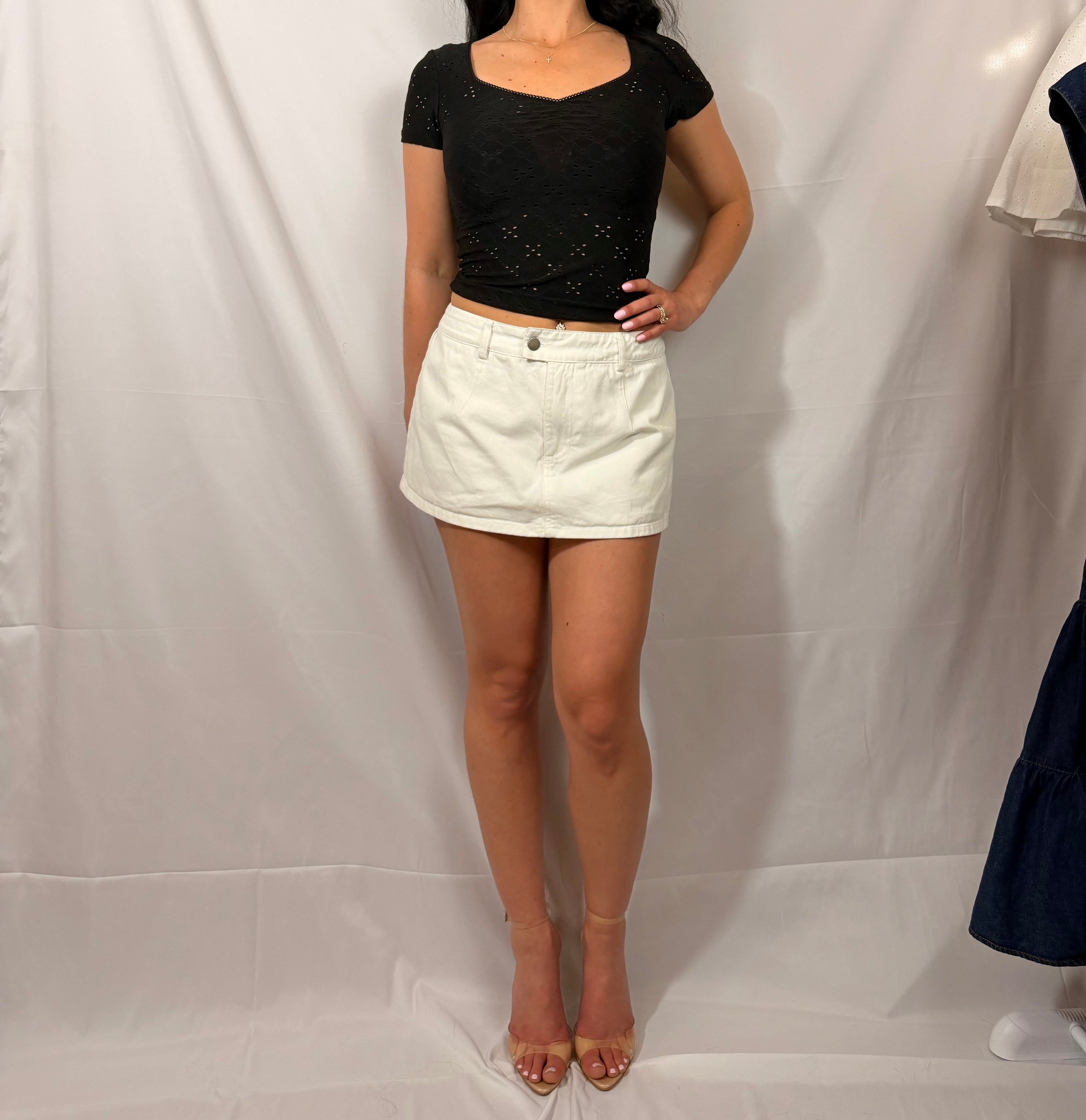 The Easy Days Denim Mini Skort